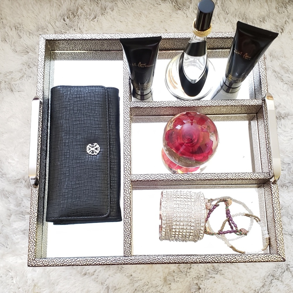 SOLD: Decor Items + Mirrored Tray - Picture 2 of 8